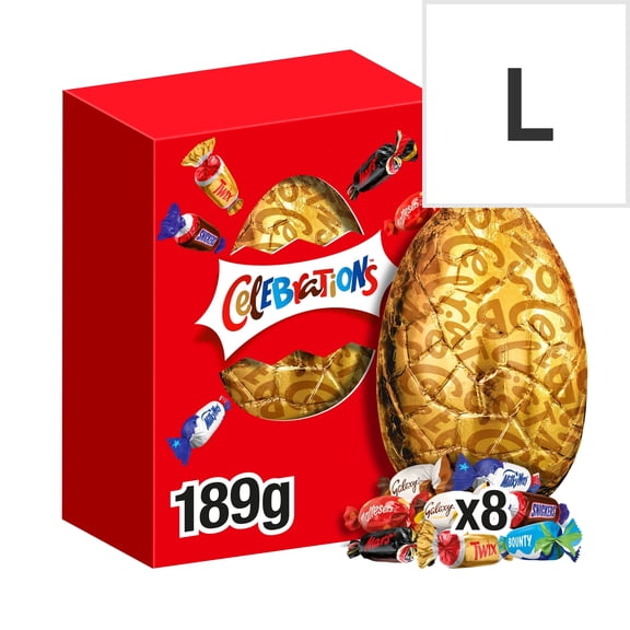 Celebrations Milk Chocolate Easter Egg 189g, Imported from Britain