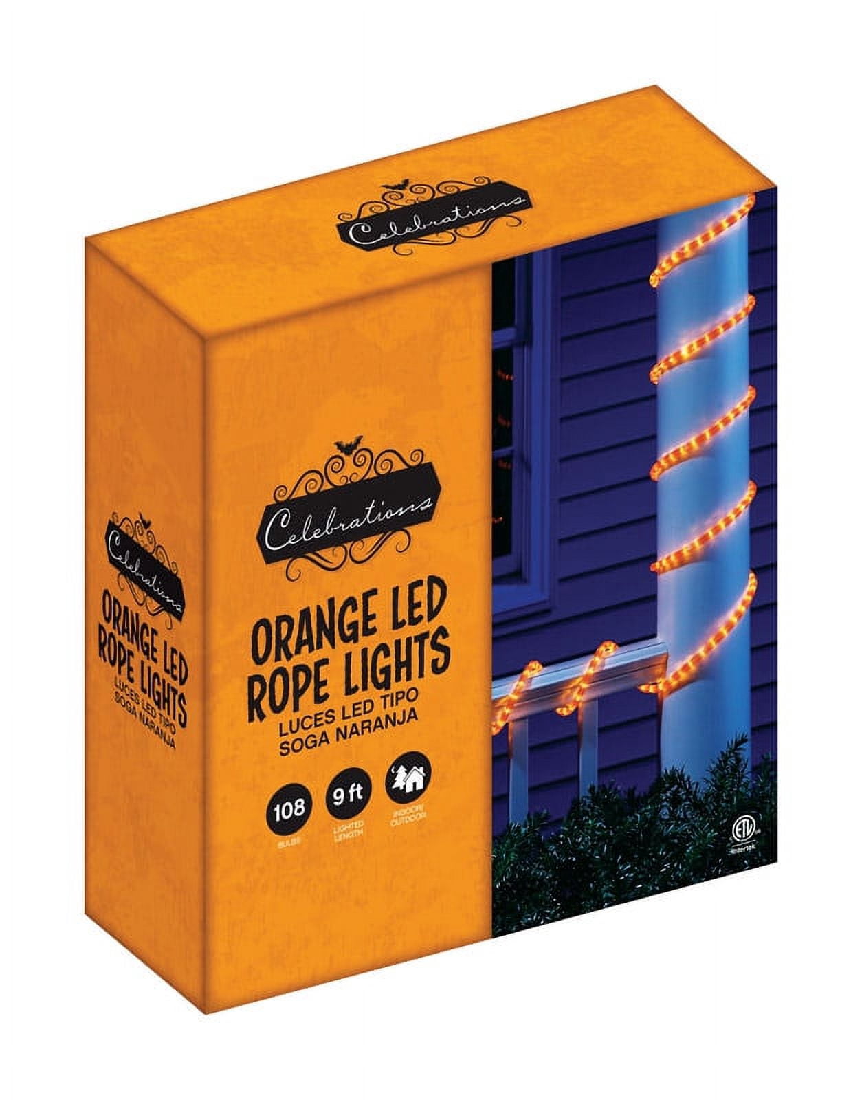 LED ORANGE ROPE LIGHT 9' - Walmart.com