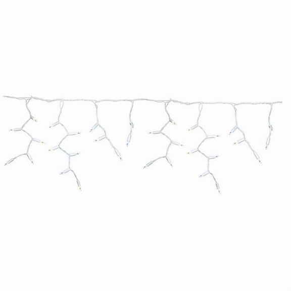 Celebrations Platinum LED T5 Pure White/Warm White 100 ct Icicle Christmas Lights 9.5 ft.