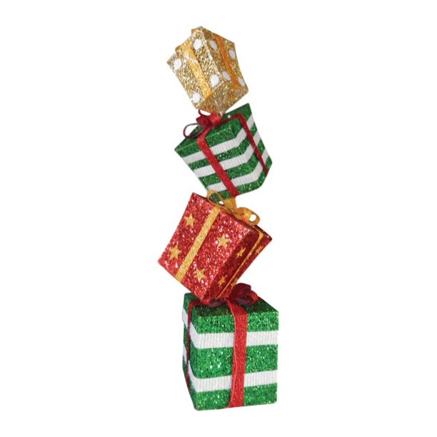 Celebrations Stacked Gift Boxes Yard Decor 48" Green