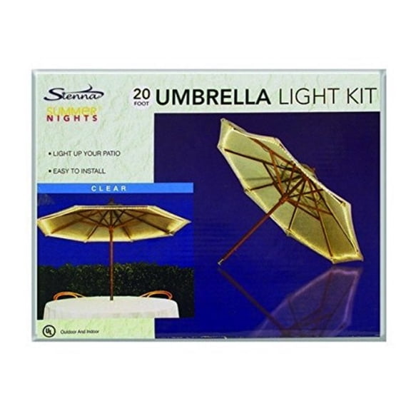 Celebrations Umbrella Rope Light Clear 22 ft. L
