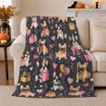 thumbnail image 1 of Celebratory French Bulldog Party Pups Wrapped Presents, Playful Festive Scene, Warm Flannel Blanket for Living Room and Bedroom, Dog Lovers Christmas Gift, Festive Home Decor, 1 of 9