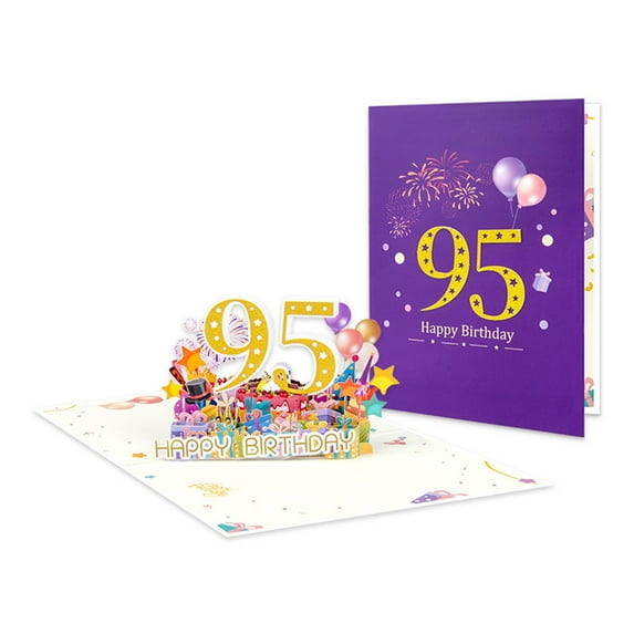 Celebratory Popup Card with Pyrotechnics Functional Pyrotechnics Popup Greeting Card for Birthday Celebration
