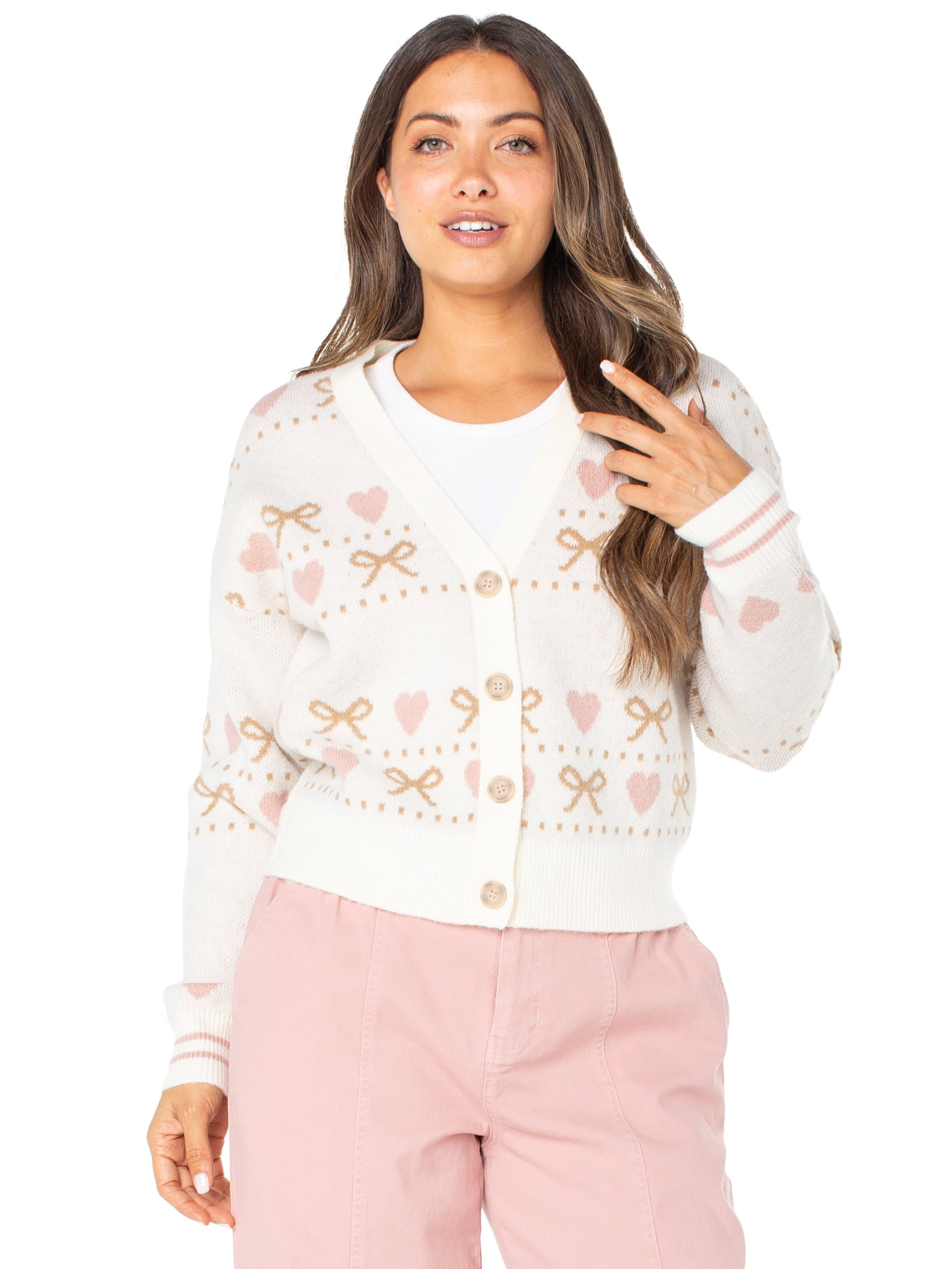 Celebrity Pink Cardigan Sweater, Women's and Women's Plus
