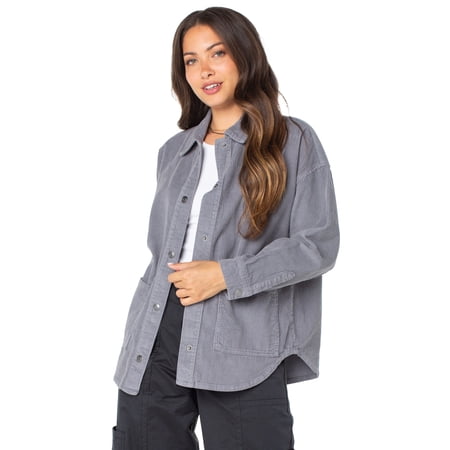 Celebrity Pink Corduroy Juniors Shacket, Sizes XS-XXXL