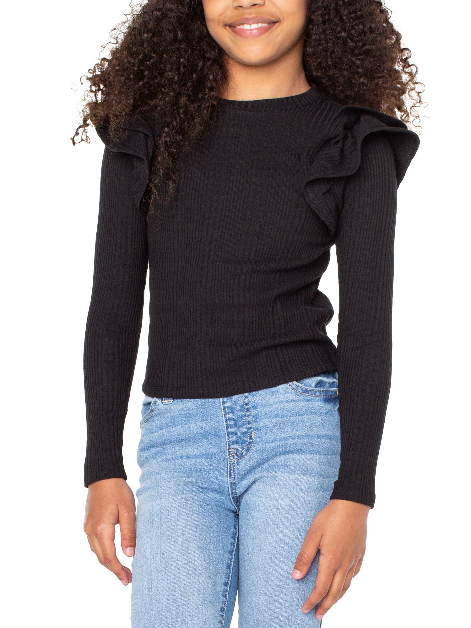 walmart ruffle sleeve top