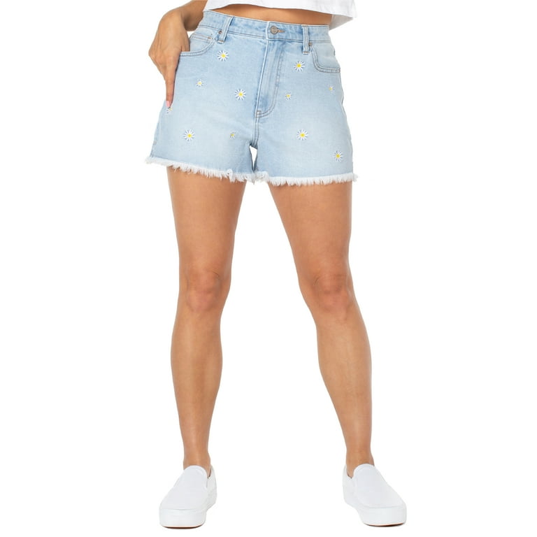 Celebrity Pink Junior Women s Printed Denim Short Walmart