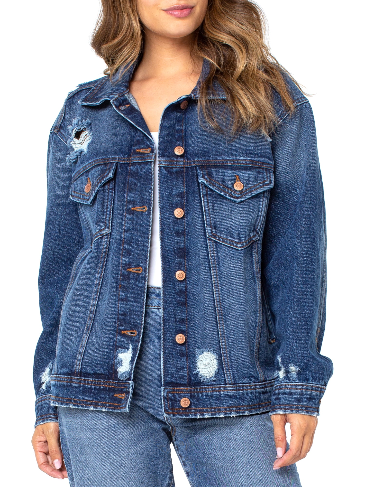 Celebrity Pink Junior's Destructed Boyfriend Jacket