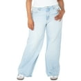 thumbnail image 1 of Celebrity Pink Women's and Women's Plus Baggy Wide Leg Jeans, Available in Regular, Short, Long Inseams, Sizes 1-24W, 1 of 5