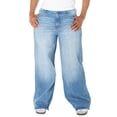 thumbnail image 1 of Celebrity Pink Women's and Women's Plus Baggy Wide Leg Jeans, Available in Regular, Short, Long Inseams, Sizes 1-24W, 1 of 5