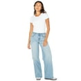 thumbnail image 1 of Celebrity Pink Women's and Women's Plus Baggy Wide Leg Jeans, Available in Regular, Short, Long Inseams, Sizes 1-24, 1 of 4