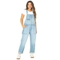 thumbnail image 1 of Celebrity Pink Women's Boyfriend Cuffed Denim Overall, Sizes XS-XXXL, 1 of 5
