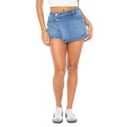 Celebrity Pink Women's and Women's Plus Denim Wrap Skort, Sizes XS-4X