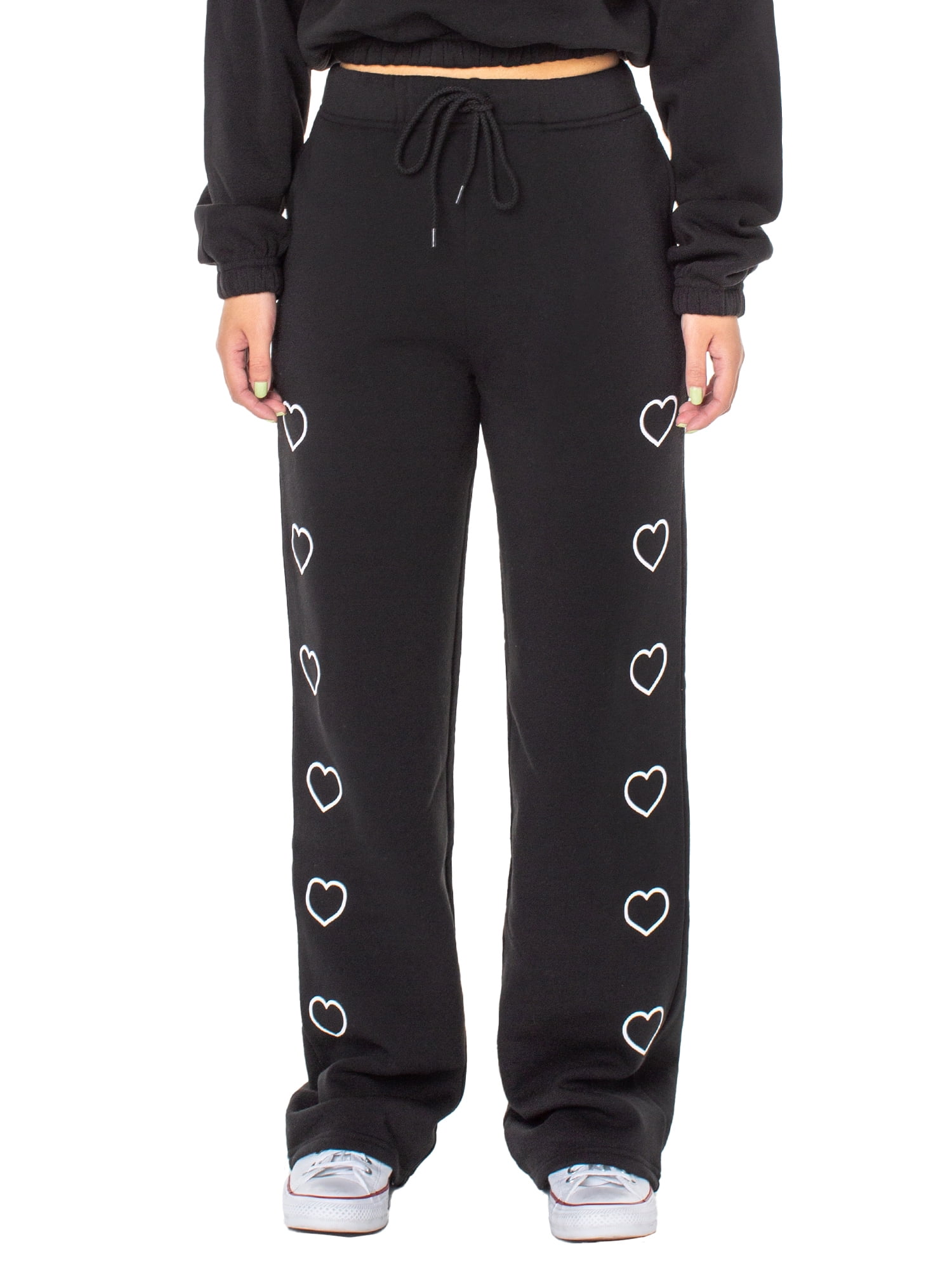 No Boundaries Juniors Double Zip Top and Pull On Flare Pants Set, 2-Piece,  Sizes XS-XXXL 