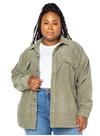 Plus size corduroy swing jacket sales