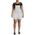 thumbnail image 1 of Celebrity Pink by Celebrity Pink Women's Comfort Stretch Denim Rompers, Plus Sizes 1X-3X, 2-Pack, 1 of 5