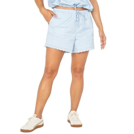 Celebrity Pink Women's Relaxed Lace Trim Shorts, Sizes XS-XXXL