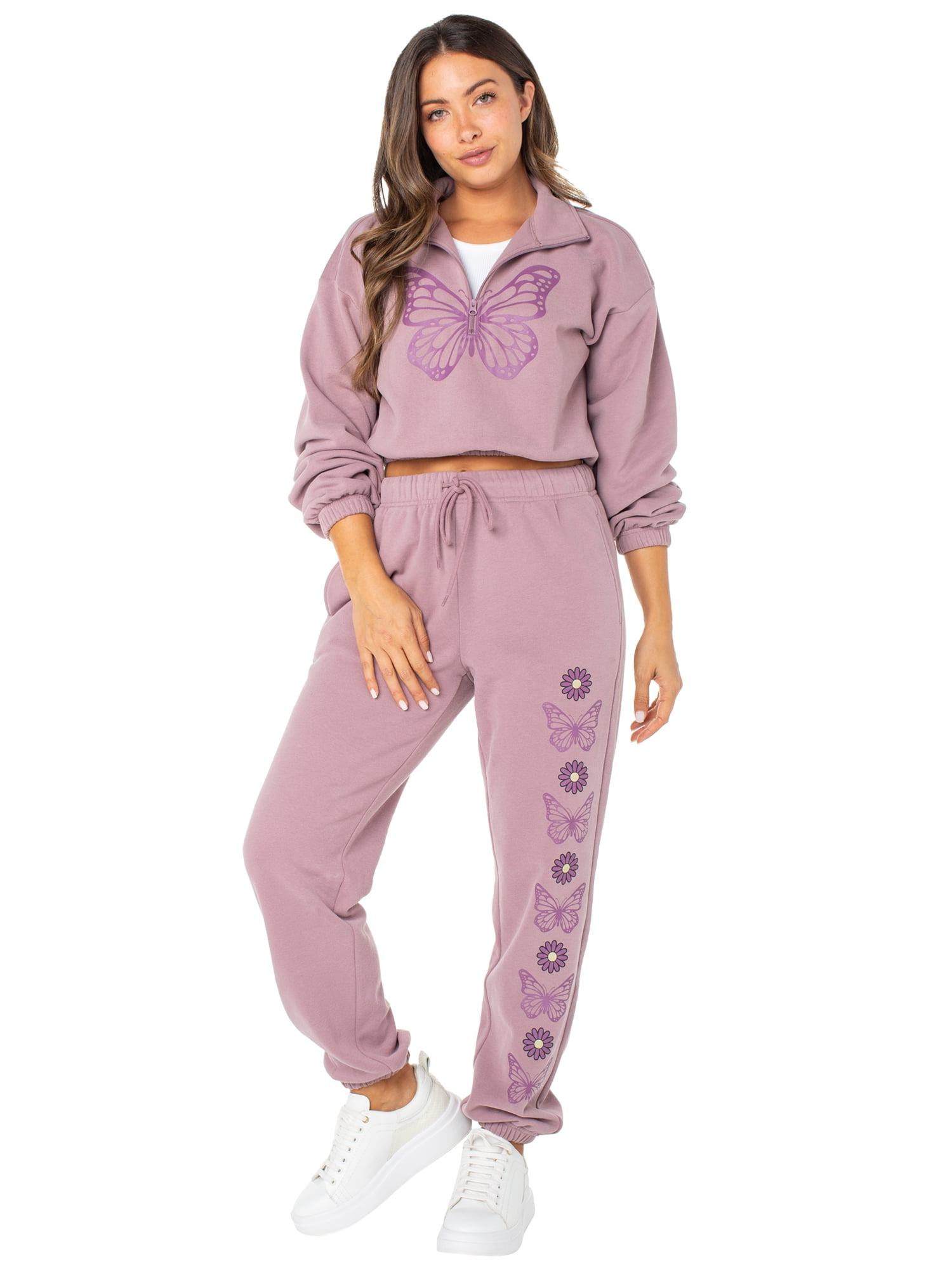 UNICORN STAR PRETTY PINK FLEECE SWEATSHIRT JOGGER SET - PINK