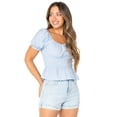 thumbnail image 1 of Celebrity Pink Juniors Short Sleeve Woven Top, 1 of 4