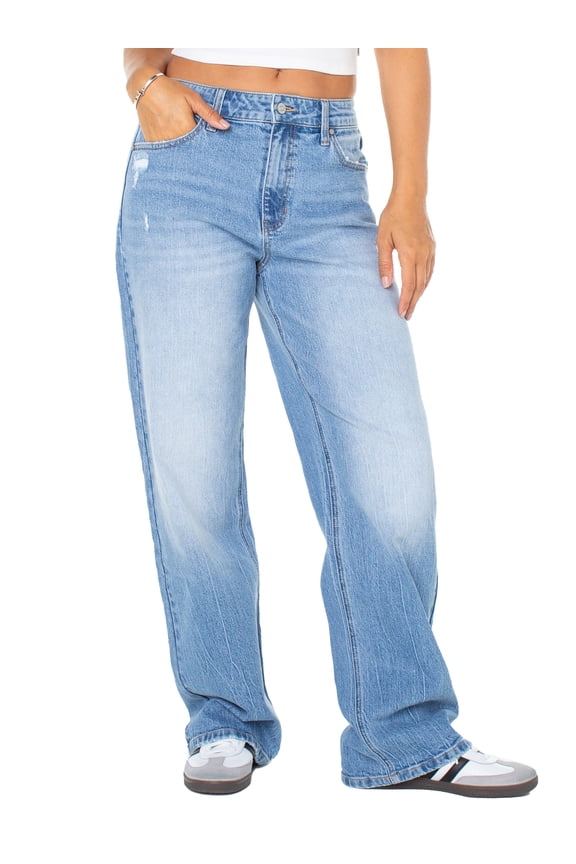 Women's and Women's Plus Slouchy Wide Leg Jean, Available in 30", 32", and 34" inseams, Sizes 1-24W