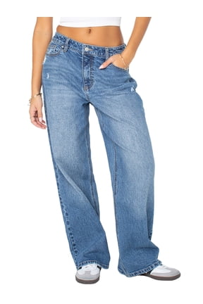 Women's and Women's Plus Slouchy Wide Leg Jean, Available in 30", 32", and 34" inseams, Sizes 1-24W