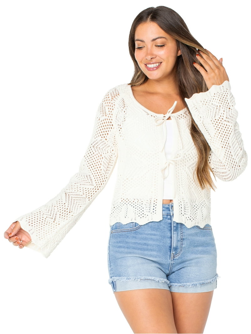 Celebrity Pink Juniors Tie Front Cardigan - Walmart.com Celebrity Pink Juniors Tie Front Cardigan - Walmart.com