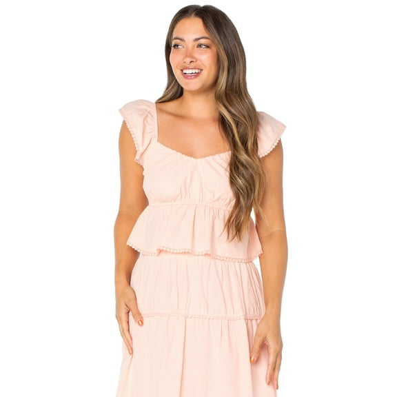 Celebrity Pink Juniors Woven Flutter Sleeve Top