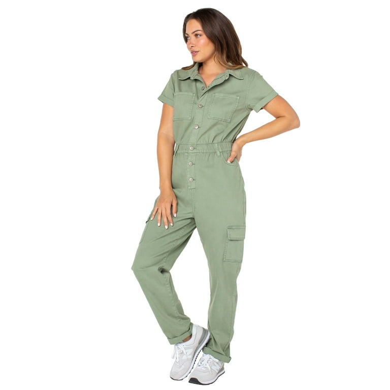 Celebrity Pink Juniors Cargo Boilersuit, Sizes XXS-3X, Slim Fit - Main Image