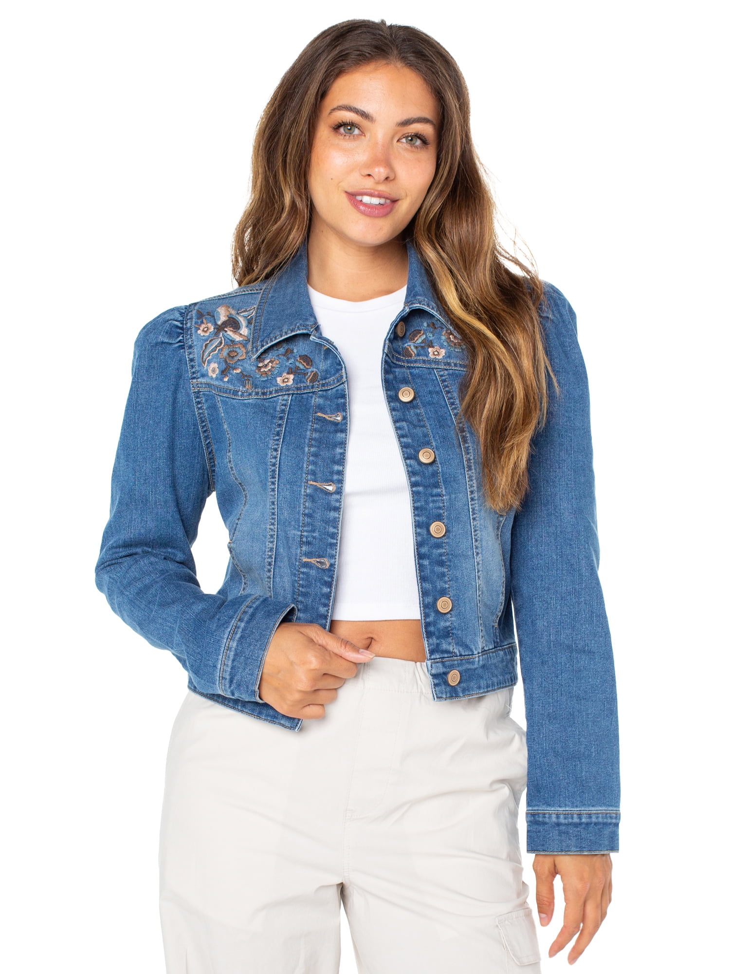 Embroidered denim jacket