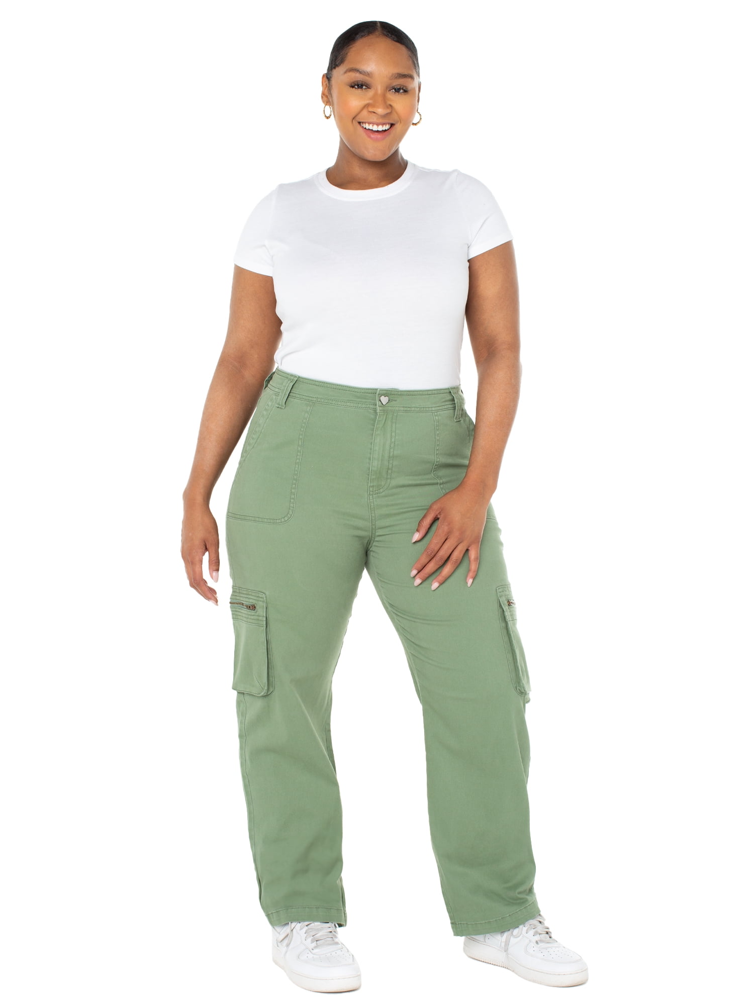 Celebrity Pink Juniors and Juniors Plus Mid Rise Wide Leg Cargo