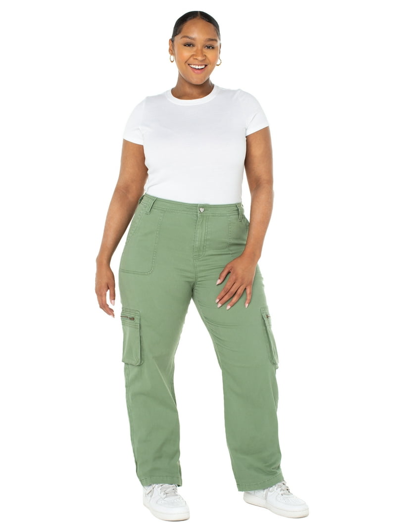 Celebrity Pink Juniors and Juniors Plus Mid Rise Wide Leg Cargo