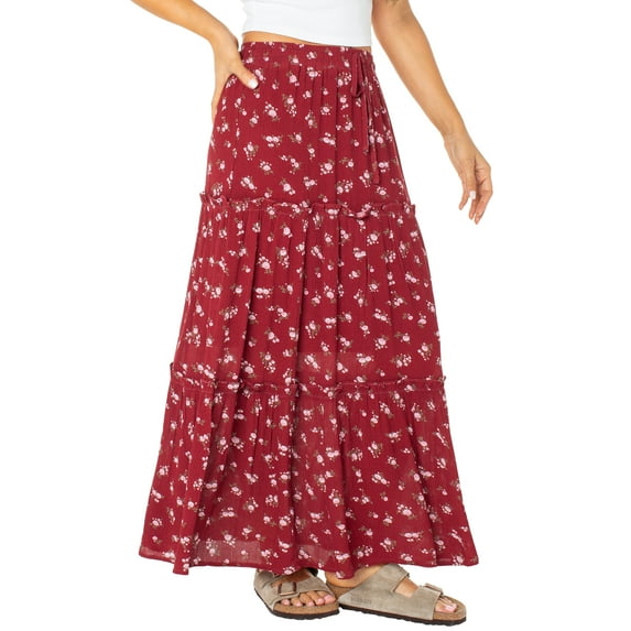 Celebrity Pink Long Tiered Skirt, Women's & Women's Plus
