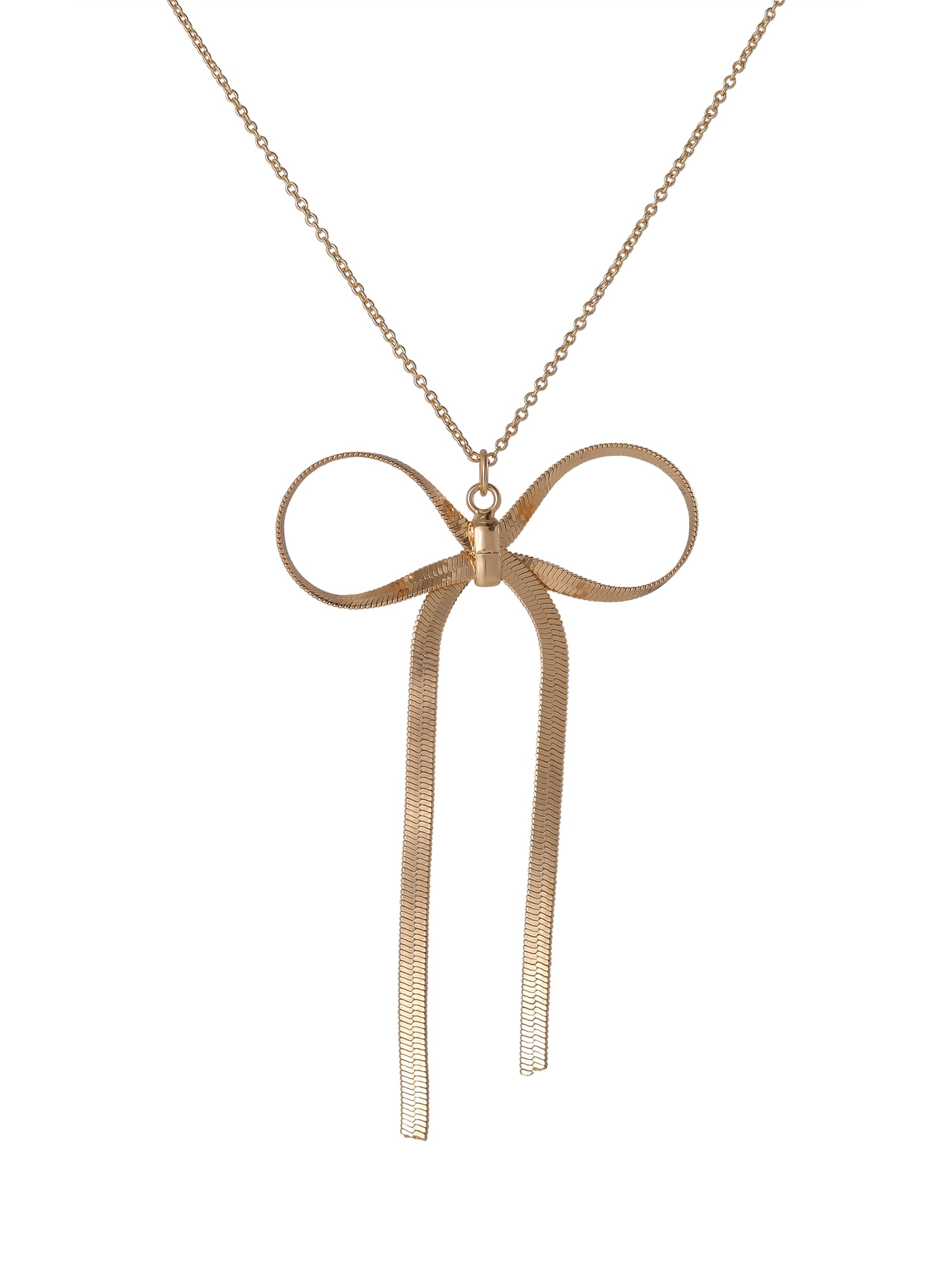 Celebrity Pink Women’s Bow Pendant Necklace