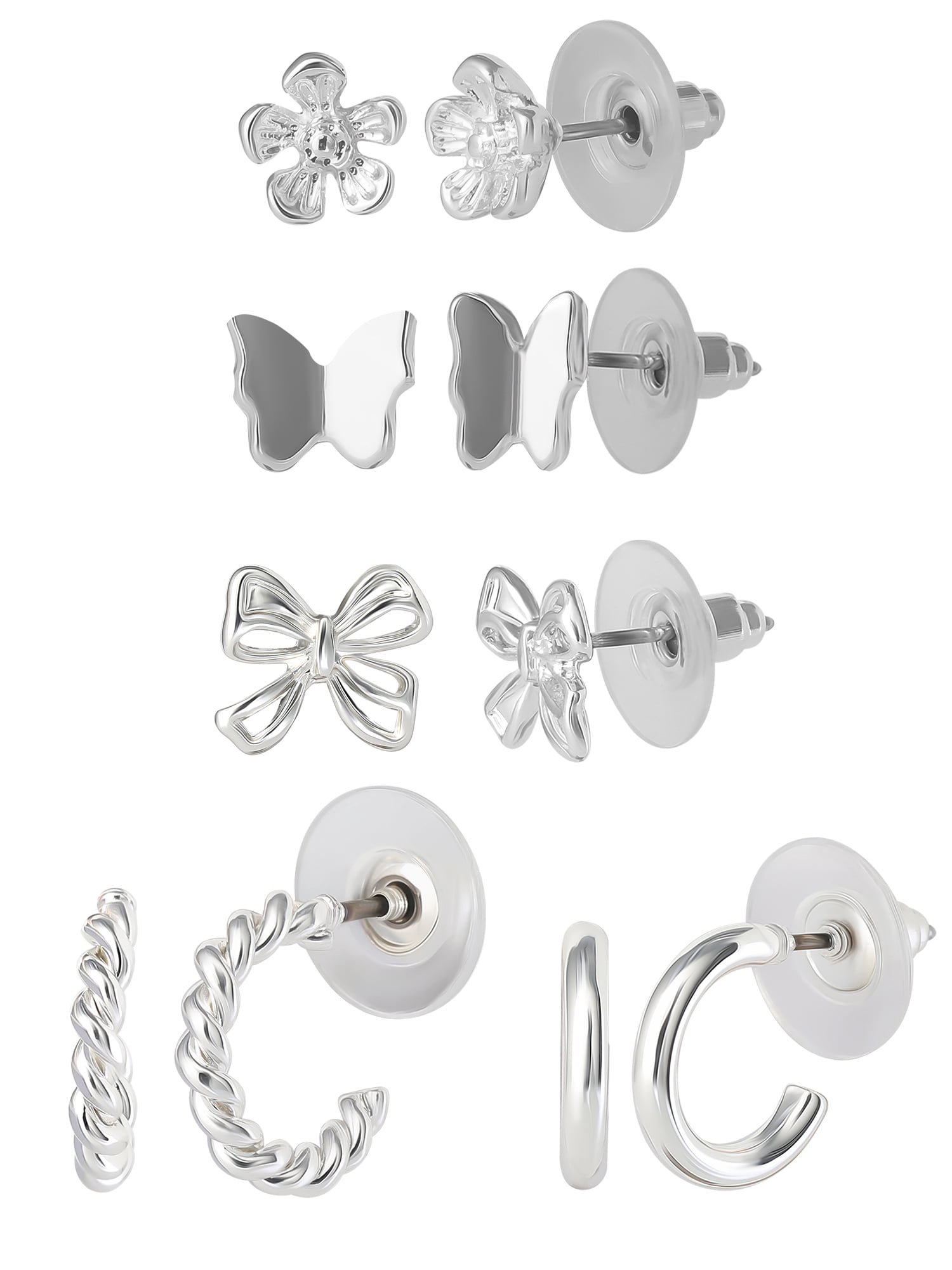 Celebrity Pink Women’s Butterfly Earring Set, 5 Pairs