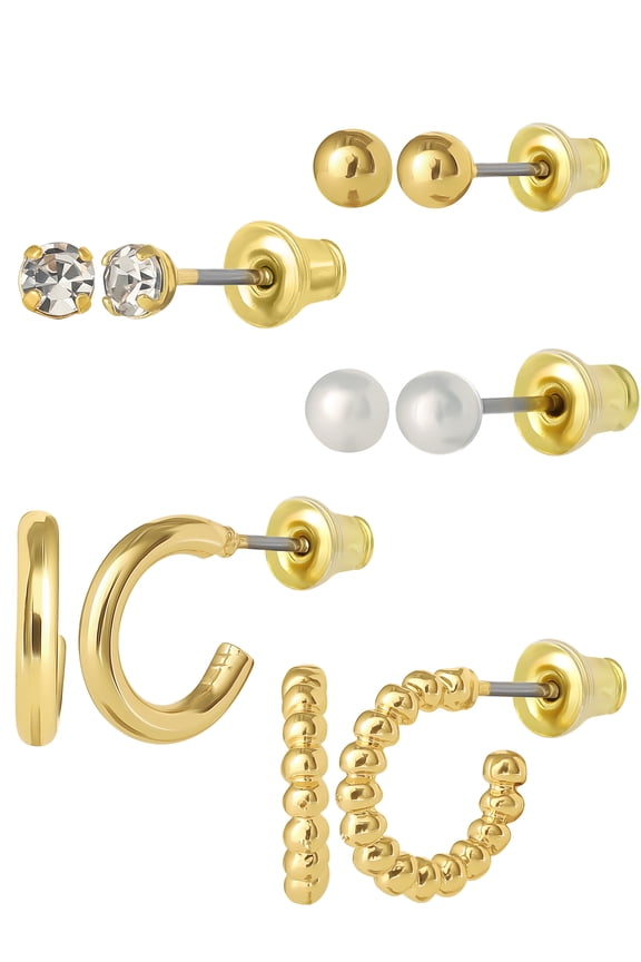 Women's Fashion Earring Set with Hoops and Studs