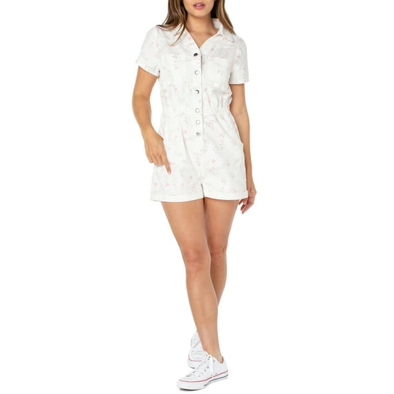 Celebrity Pink Women's Junior Roll Cuff Short Boilersuit