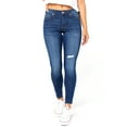 thumbnail image 1 of Celebrity Pink Women's Juniors Curvy Mid Rise Ankle Skinny, 27" Inseam, Sizes 1-15, 1 of 5