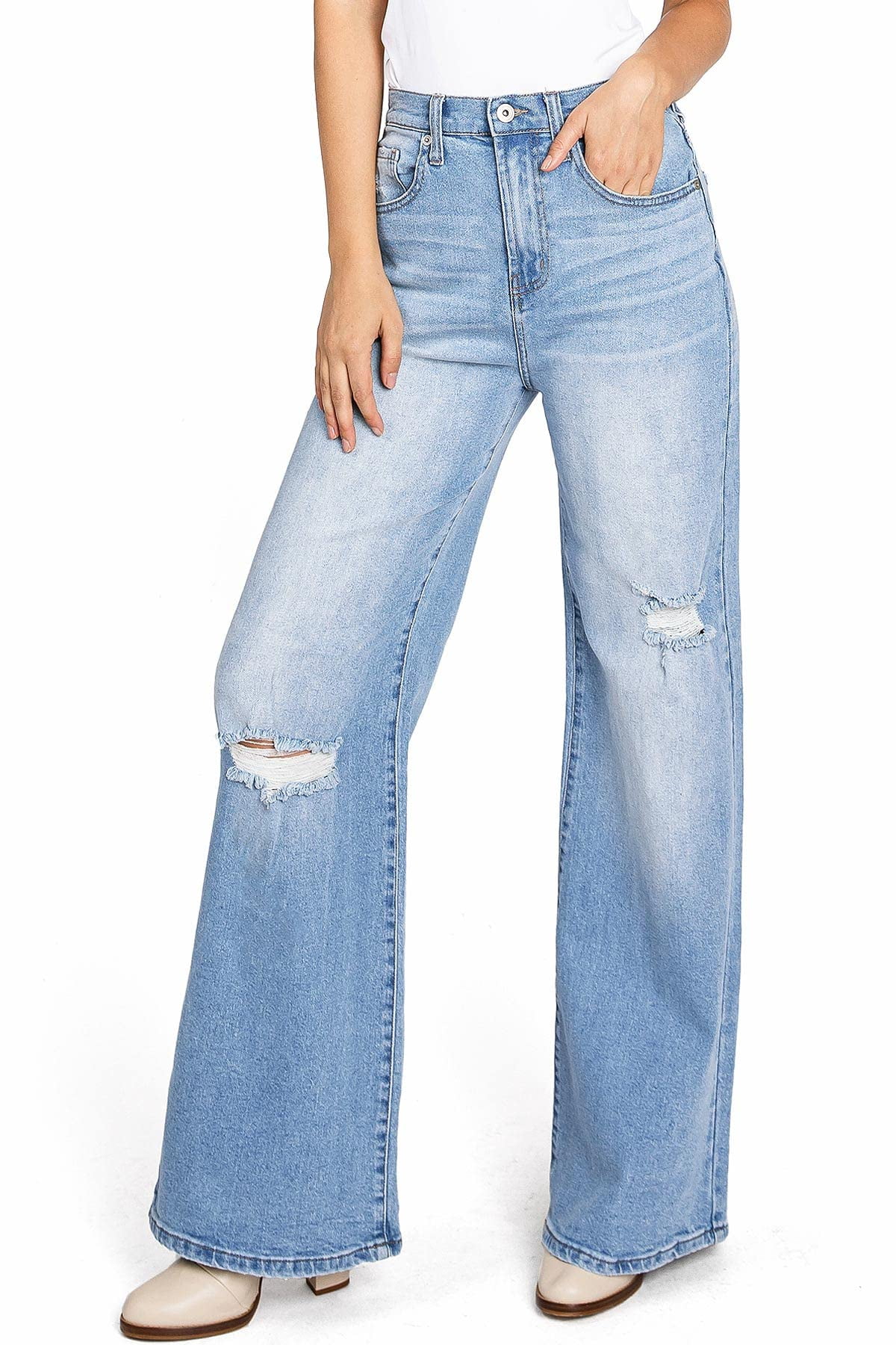 Flare Jeans Pants Women Vintage Denim Ladies Jeans – Bennys Beauty World