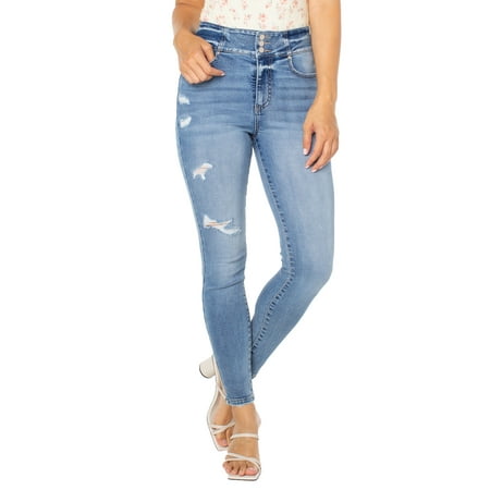 Celebrity Pink Women's High Rise Skinny Jean, 28" Inseam, Sizes 1-21