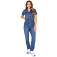 thumbnail image 1 of Celebrity Pink Women's Juniors Slim Fit Boilersuit, 1 of 4