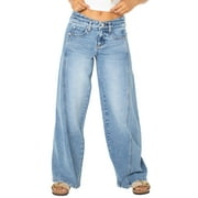 CELEBRITY PINK Women's Low Rise Double Waistband Wide Leg Jeans, Sizes 1-21