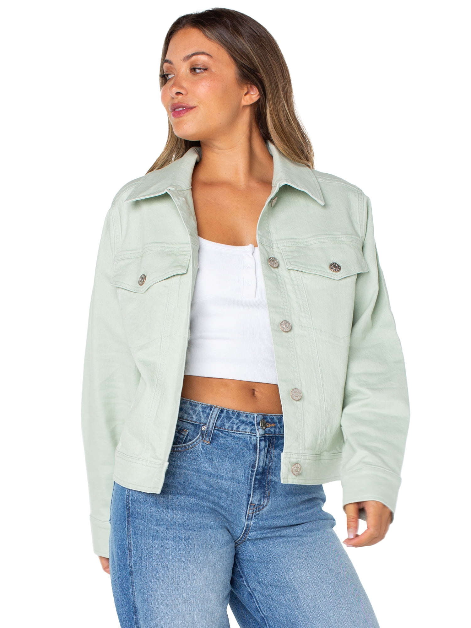 Celebrity Pink Women's Oversized Boyfriend Denim Jacket, Sizes XS-XXXL