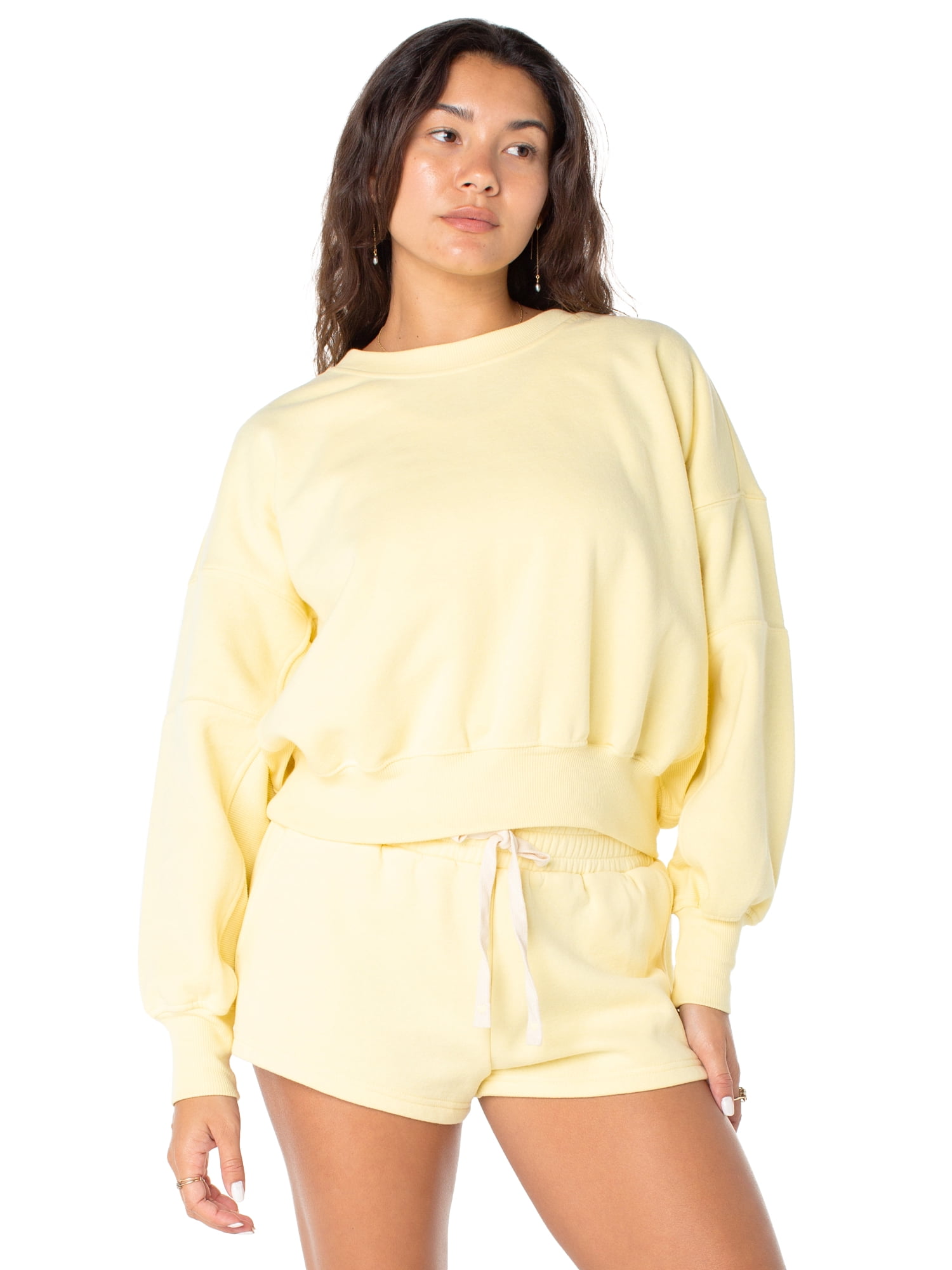 Celebrity Pink Women's Oversized Boyfriend Sweatshirt Celebrity Pink Women's and Women's Plus Oversized Boyfriend Sweatshirt, Sizes XS-4X