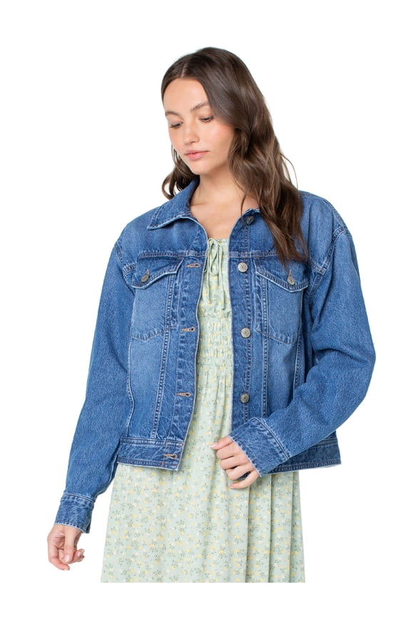 Women's Oversized Denim Jacket, Sizes XS-XXXL