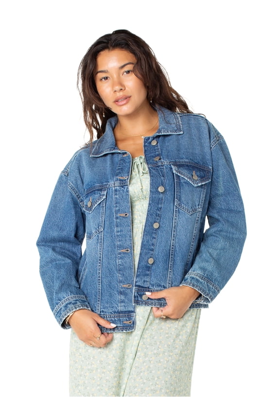 Women's Oversized Denim Jacket, Sizes XS-XXXL