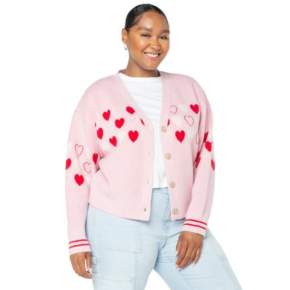 Celebrity Pink Cardigan Sweater, Women's and Women's Plus