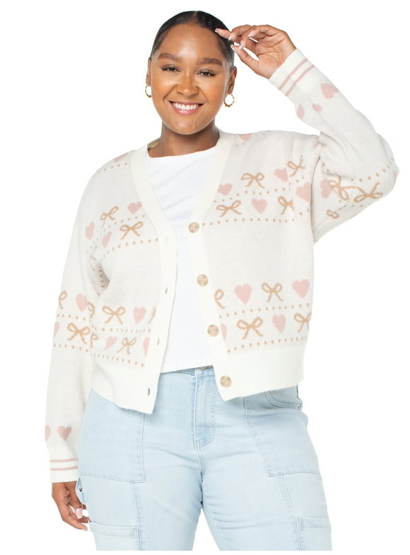 Celebrity Pink Cardigan Sweater, Women's and Women's Plus
