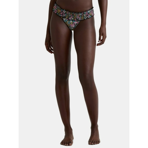 Celebrity Pink Women's Print Smocked Bikini Bottoms, Sizes XS-XXL