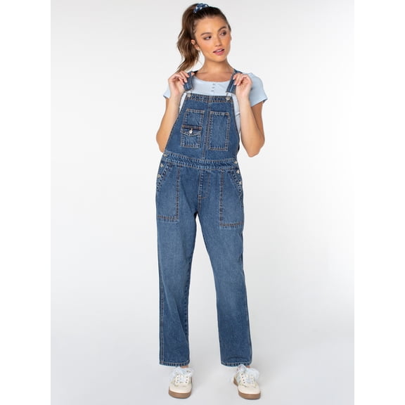 Celebrity Pink Women's Relaxed Boyfriend Overall, Sizes XS-XXXL
