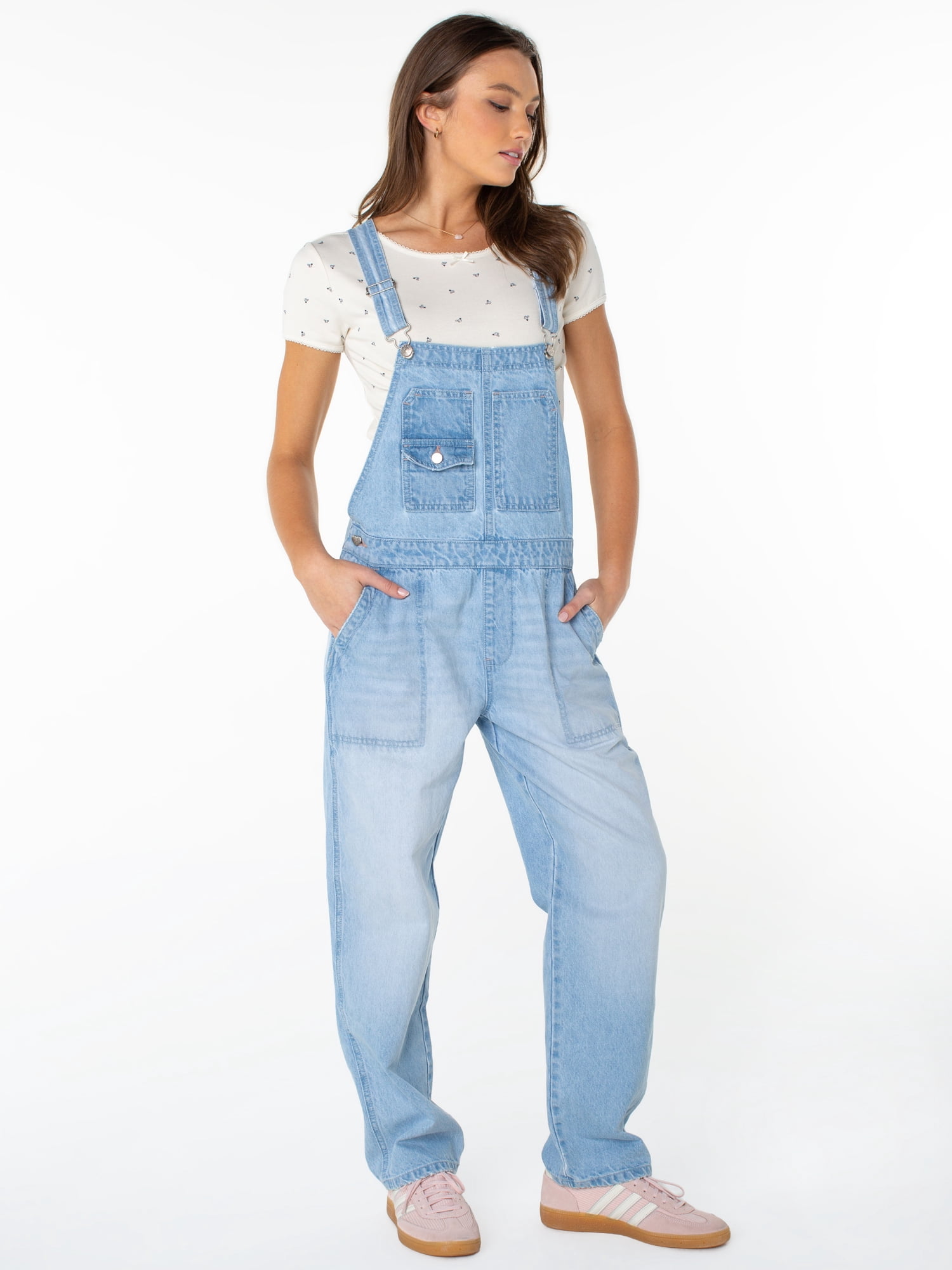 Celebrity Pink Women's Relaxed Boyfriend Overall, Sizes XS-XXXL